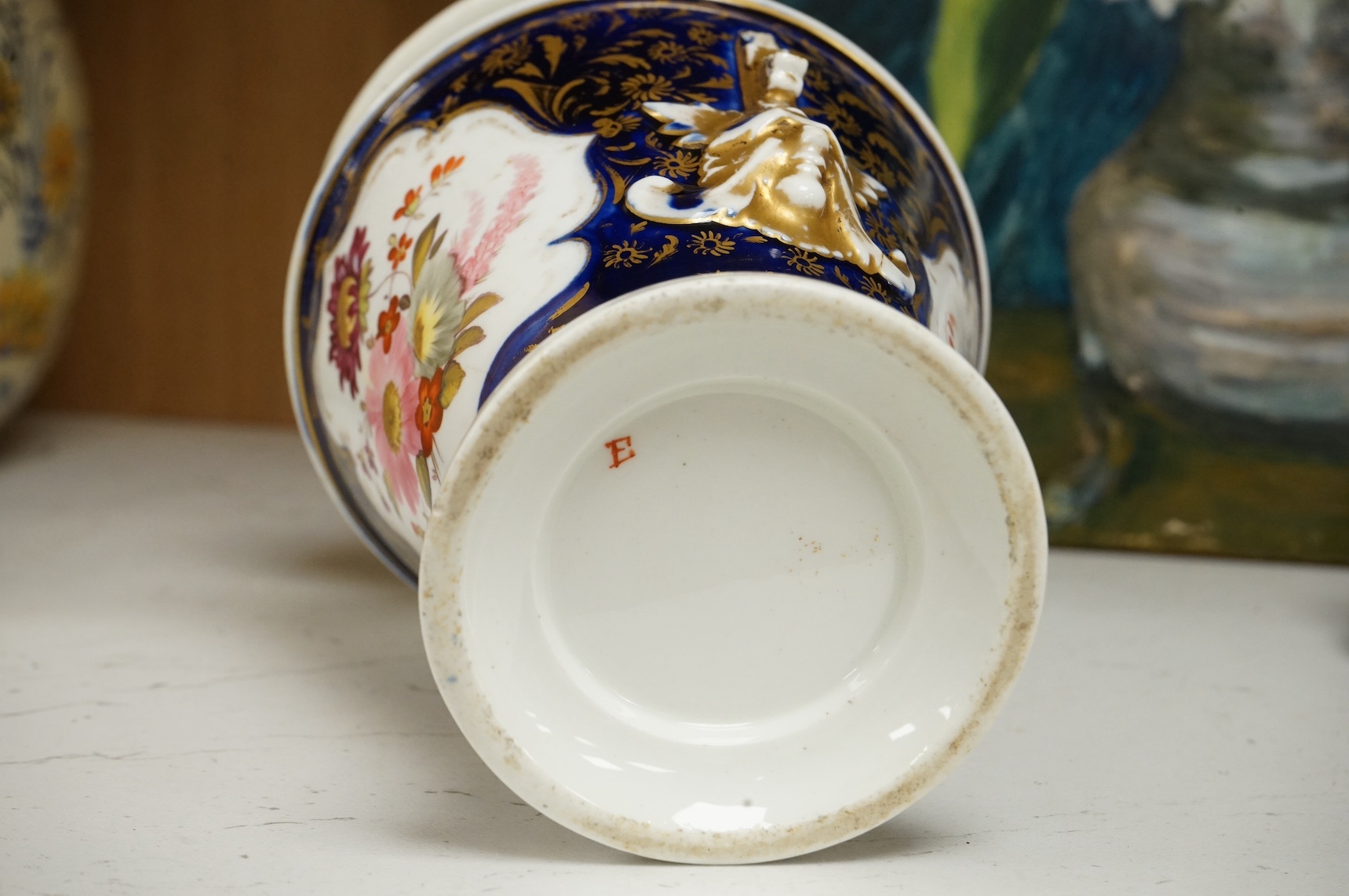 A mid 19th century Chinese famille rose vase together with other oriental and African wares, largest 33cm high. Condition - varies